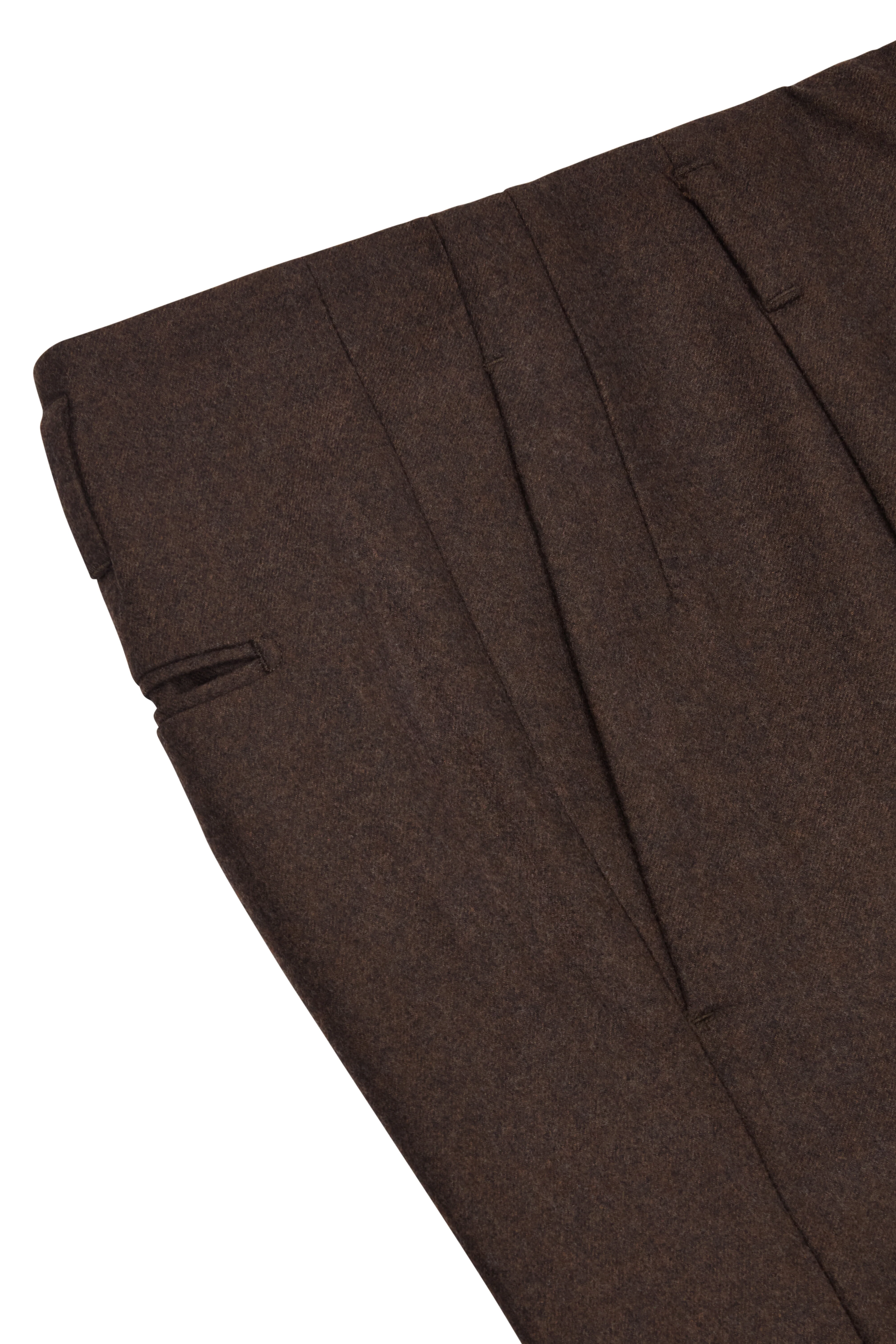 Brown Flannel Hollywood Trousers - Image 2