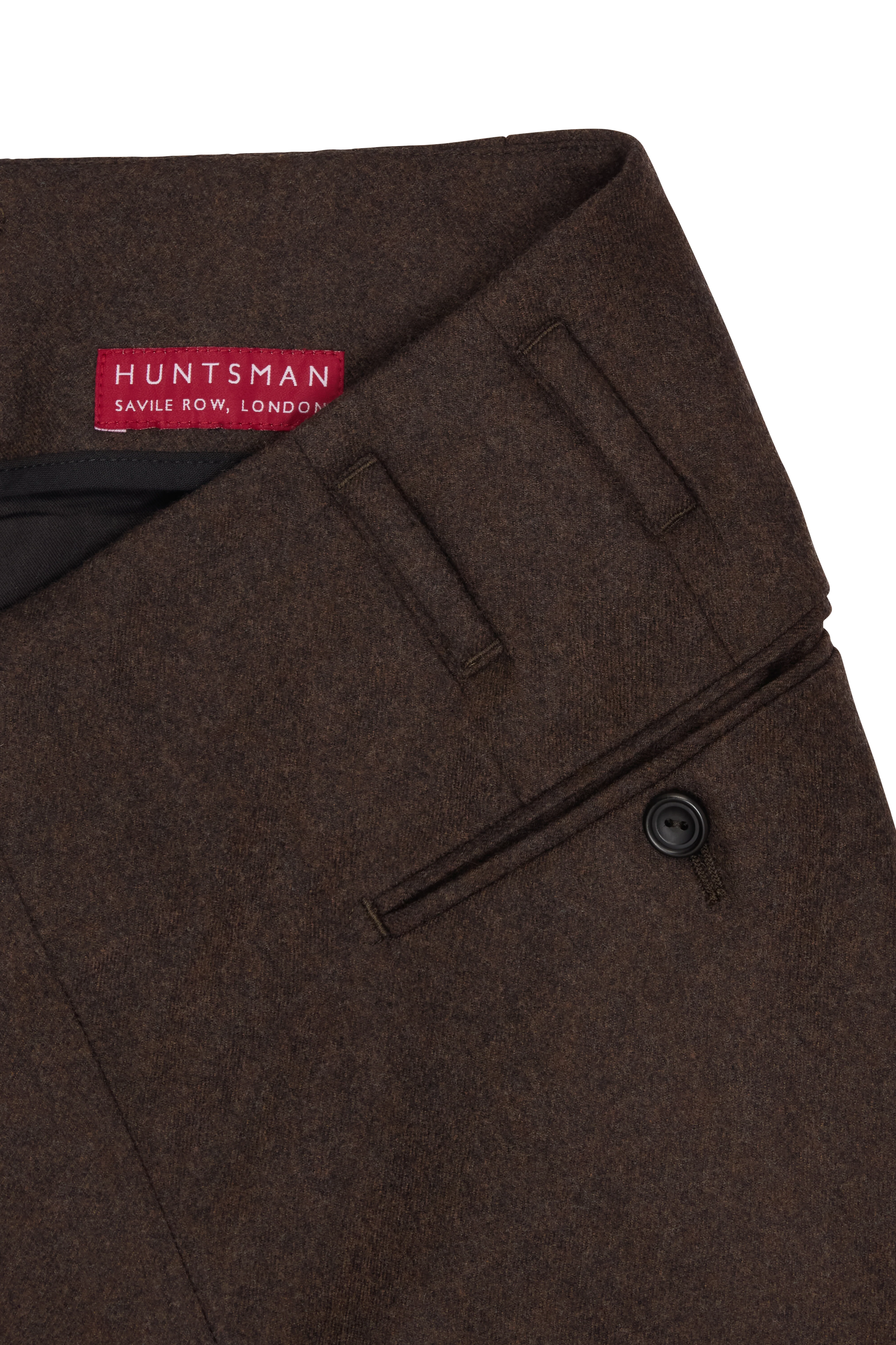 Brown Flannel Hollywood Trousers - Image 3