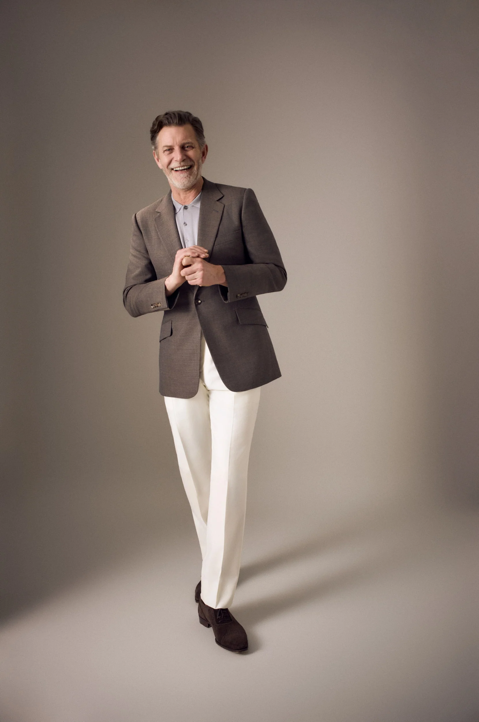 Brown Wool Hopsack Single Breasted Blazer - Image 2