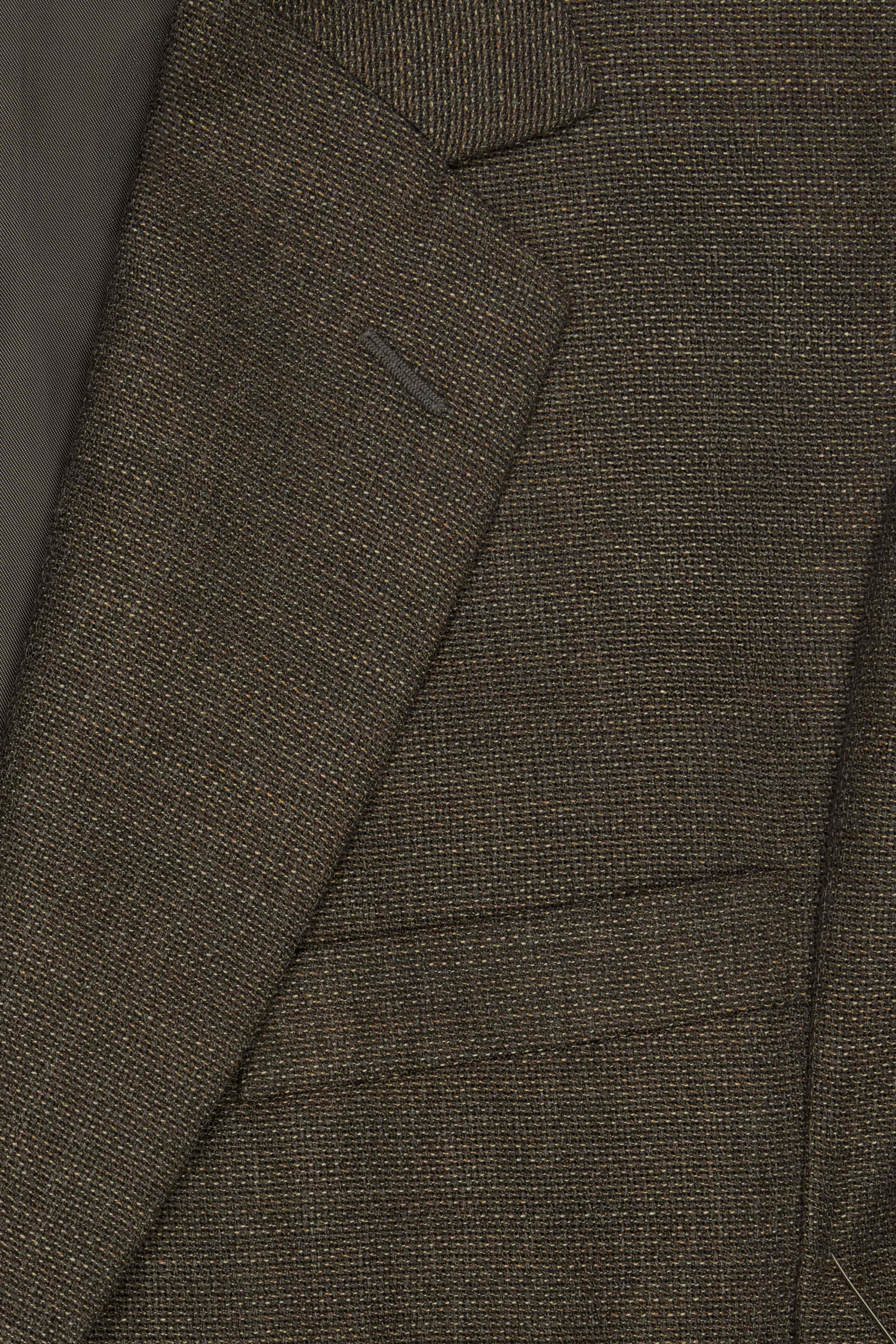 Brown Wool Hopsack Single Breasted Blazer - Image 3