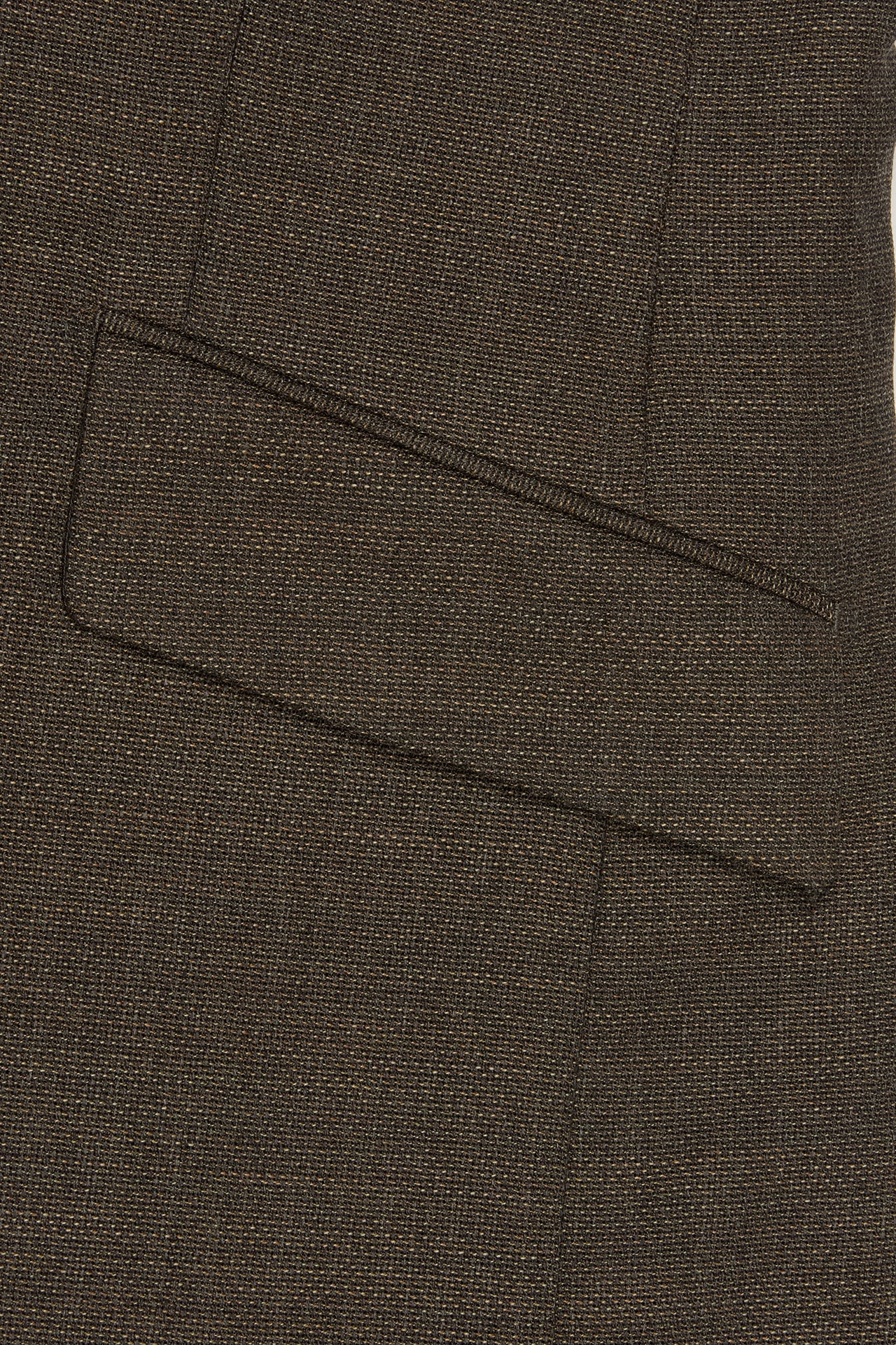 Brown Wool Hopsack Single Breasted Blazer - Image 4