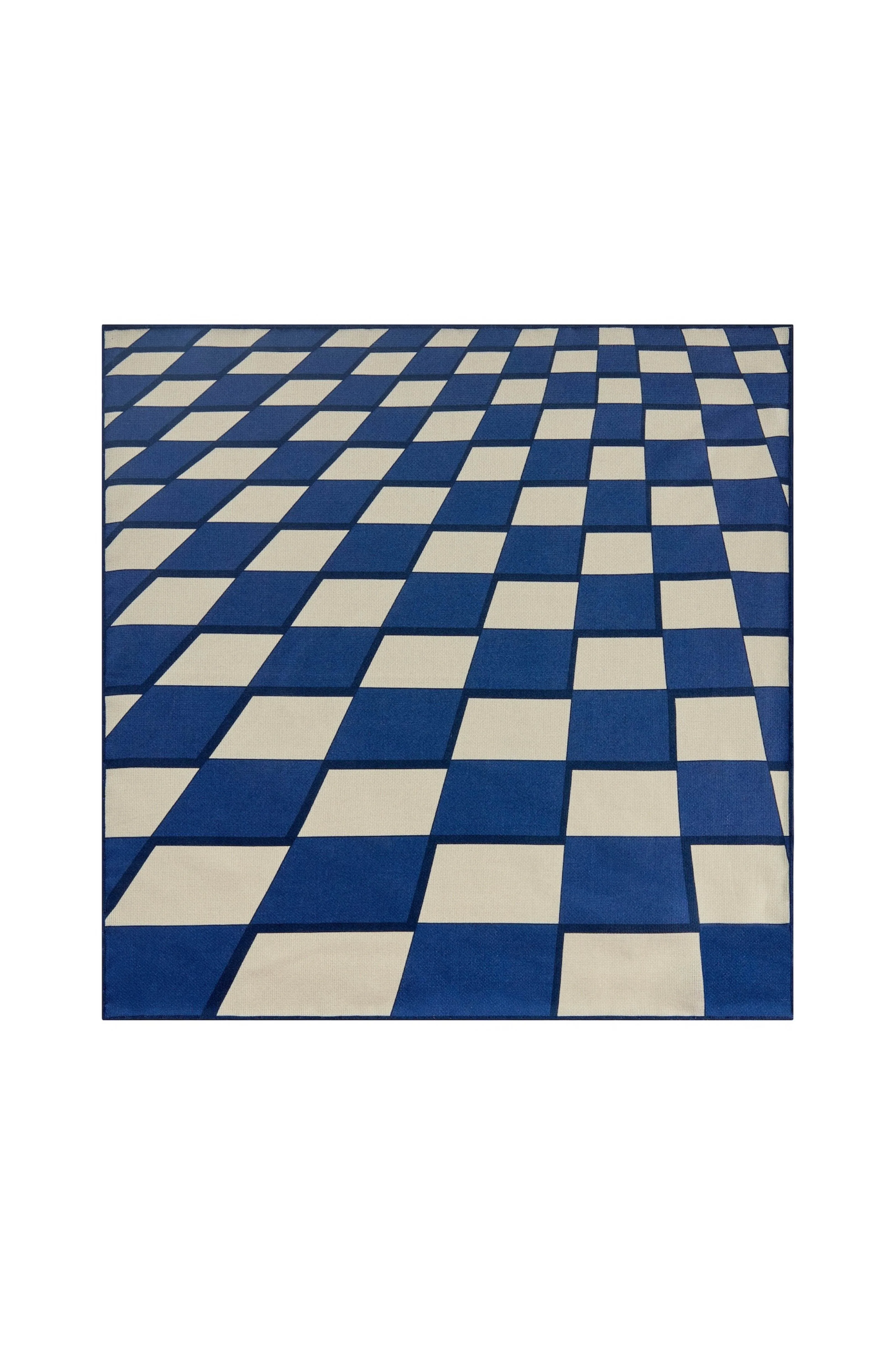 Checkerboard Silk Hopsack Pocket Square - Image 2