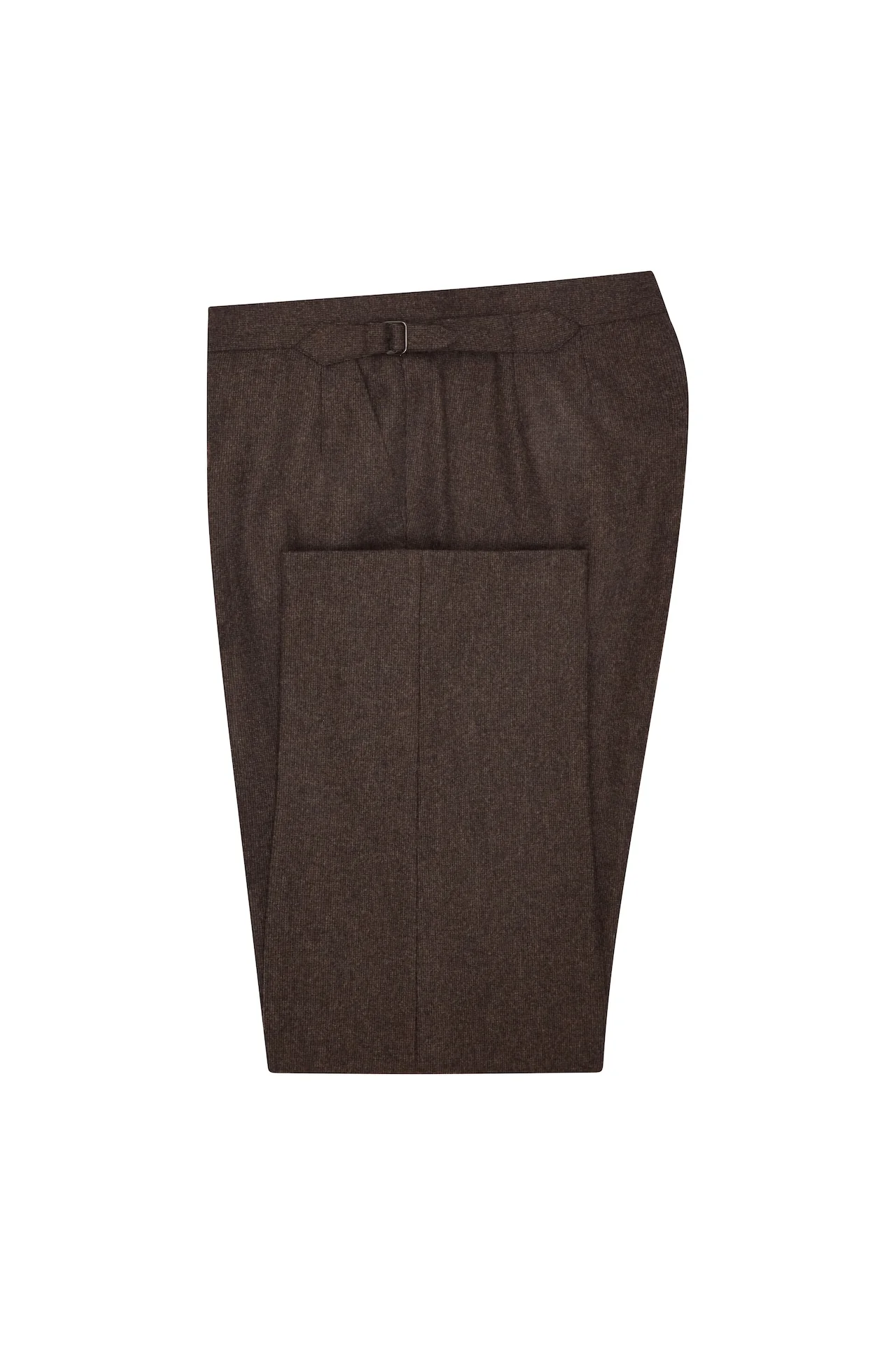 Brown Broken Hairline Check Flannel Trousers - Image 4