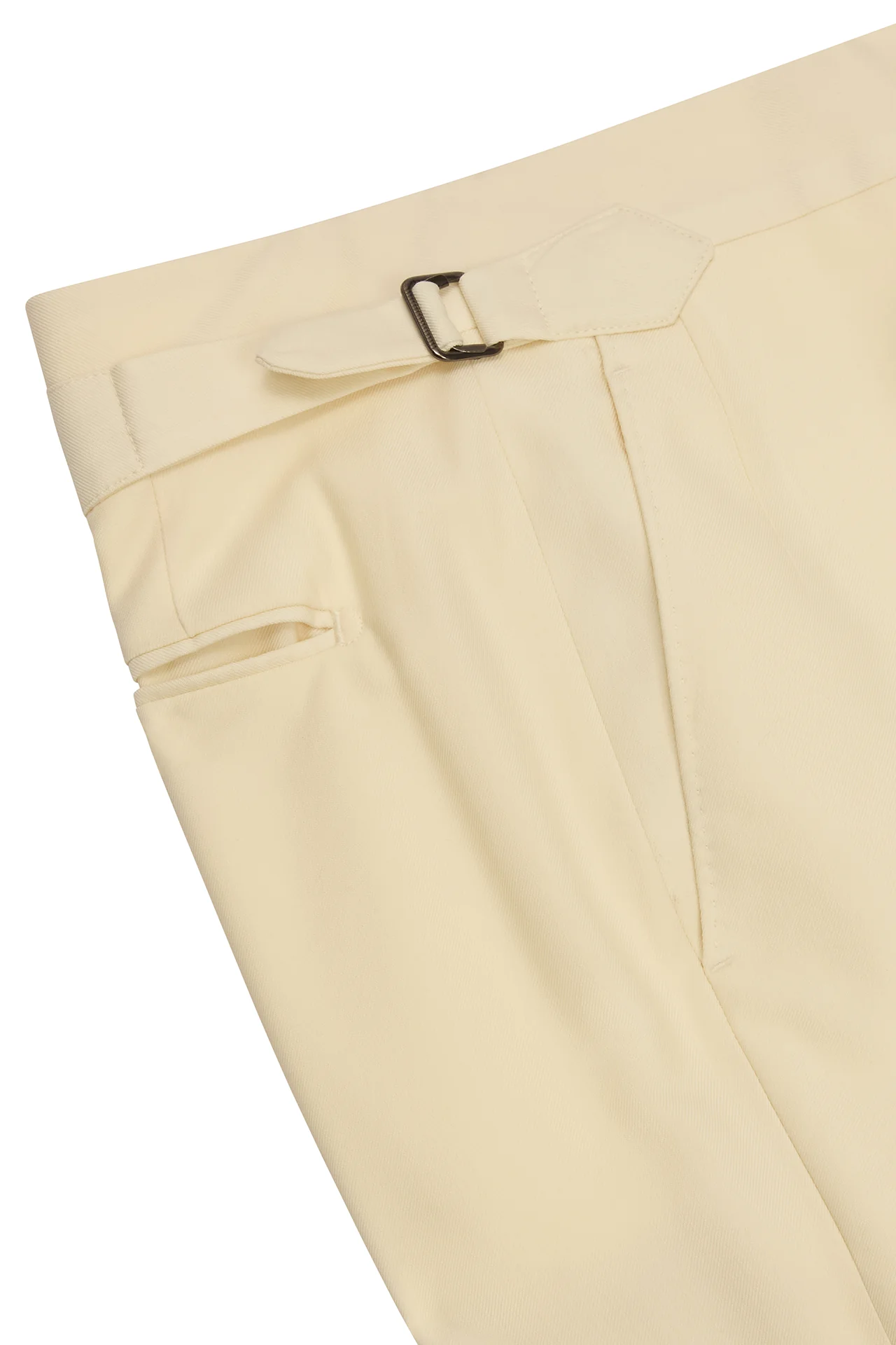 Cream Wool Twill Trousers - Image 3