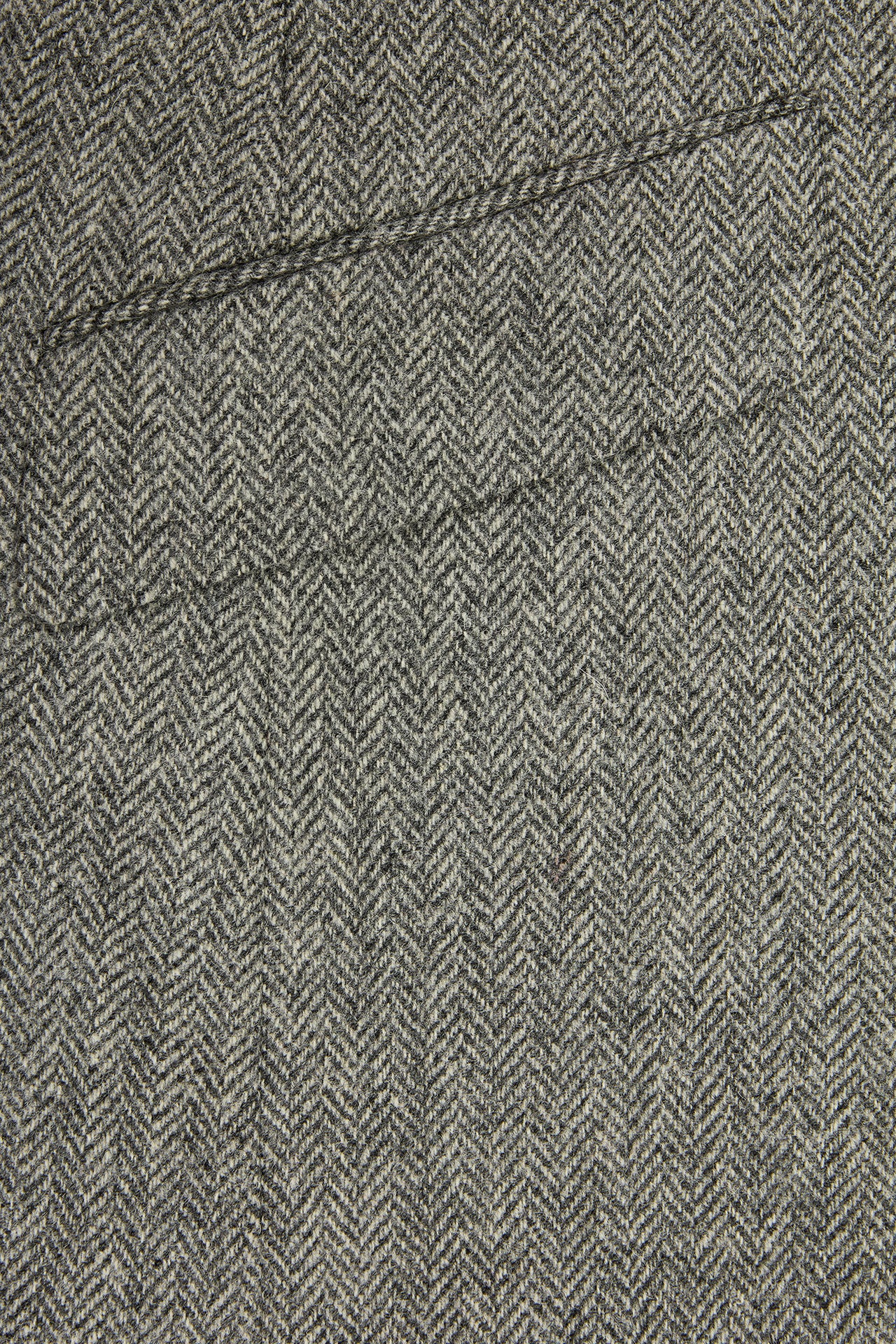 Grey Herringbone Single Breasted Jacket - Image 5
