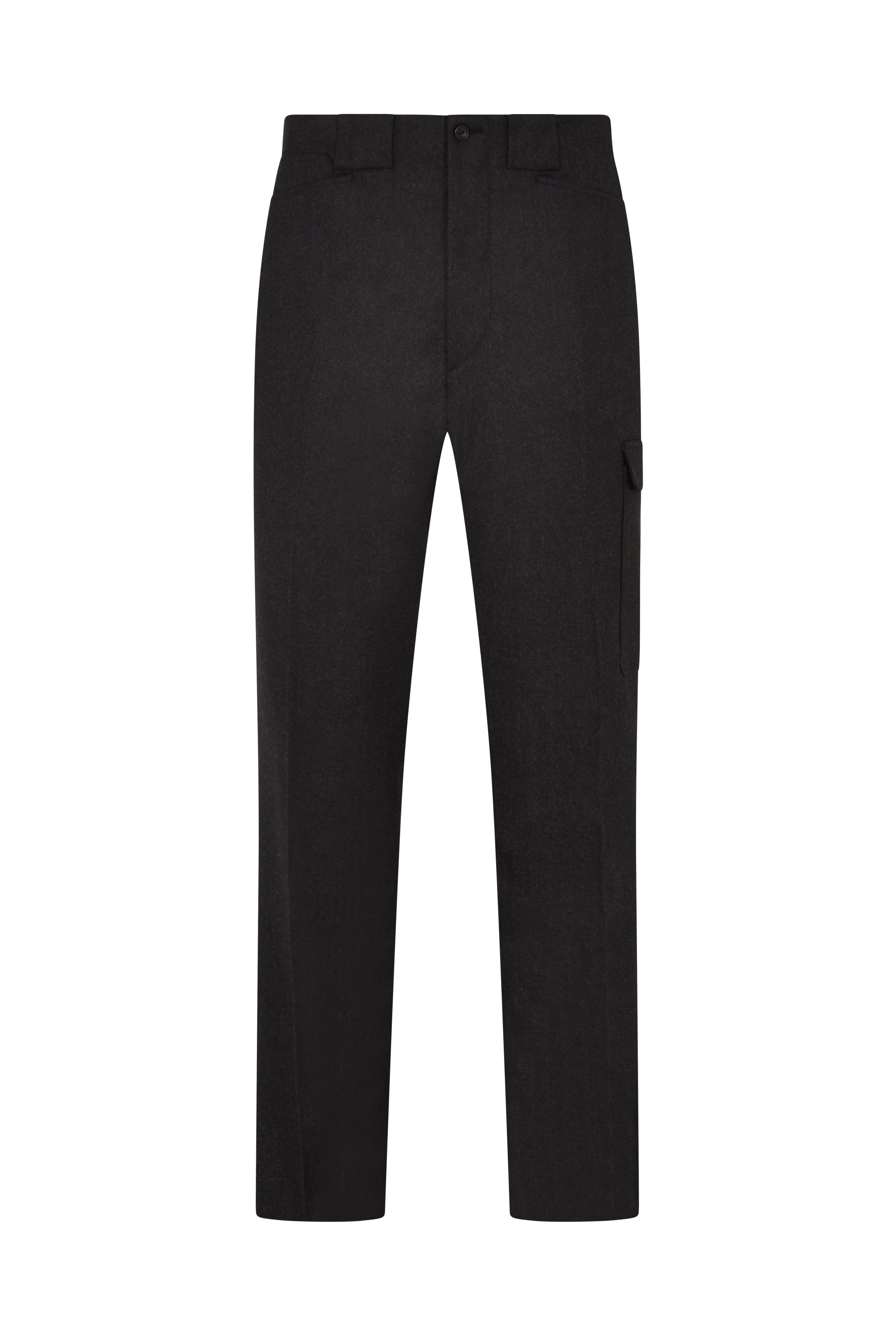 Grey Flannel Patch Pocket Trousers