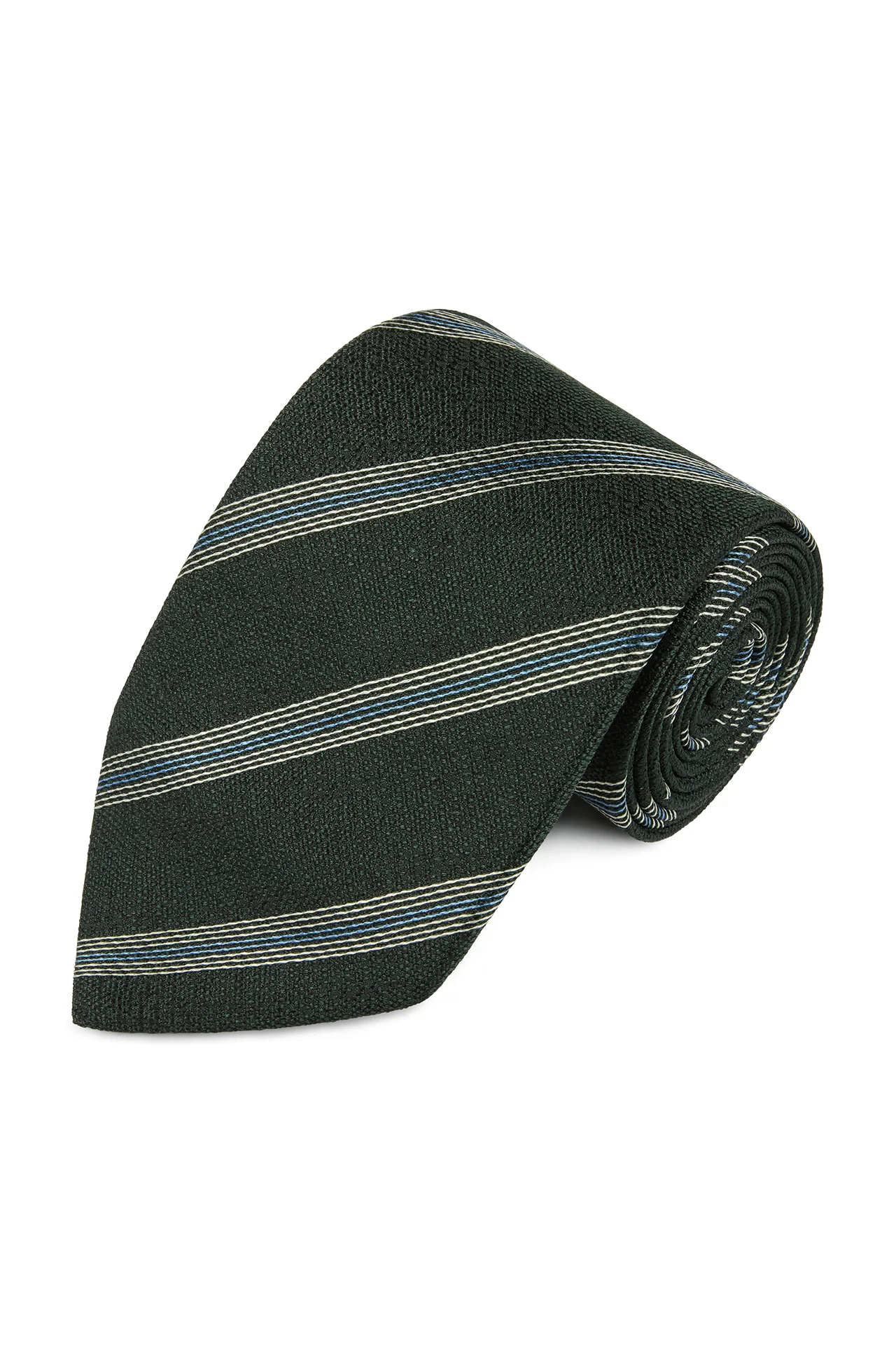 Mi Silk Stripe Tussah Tie - Image 3