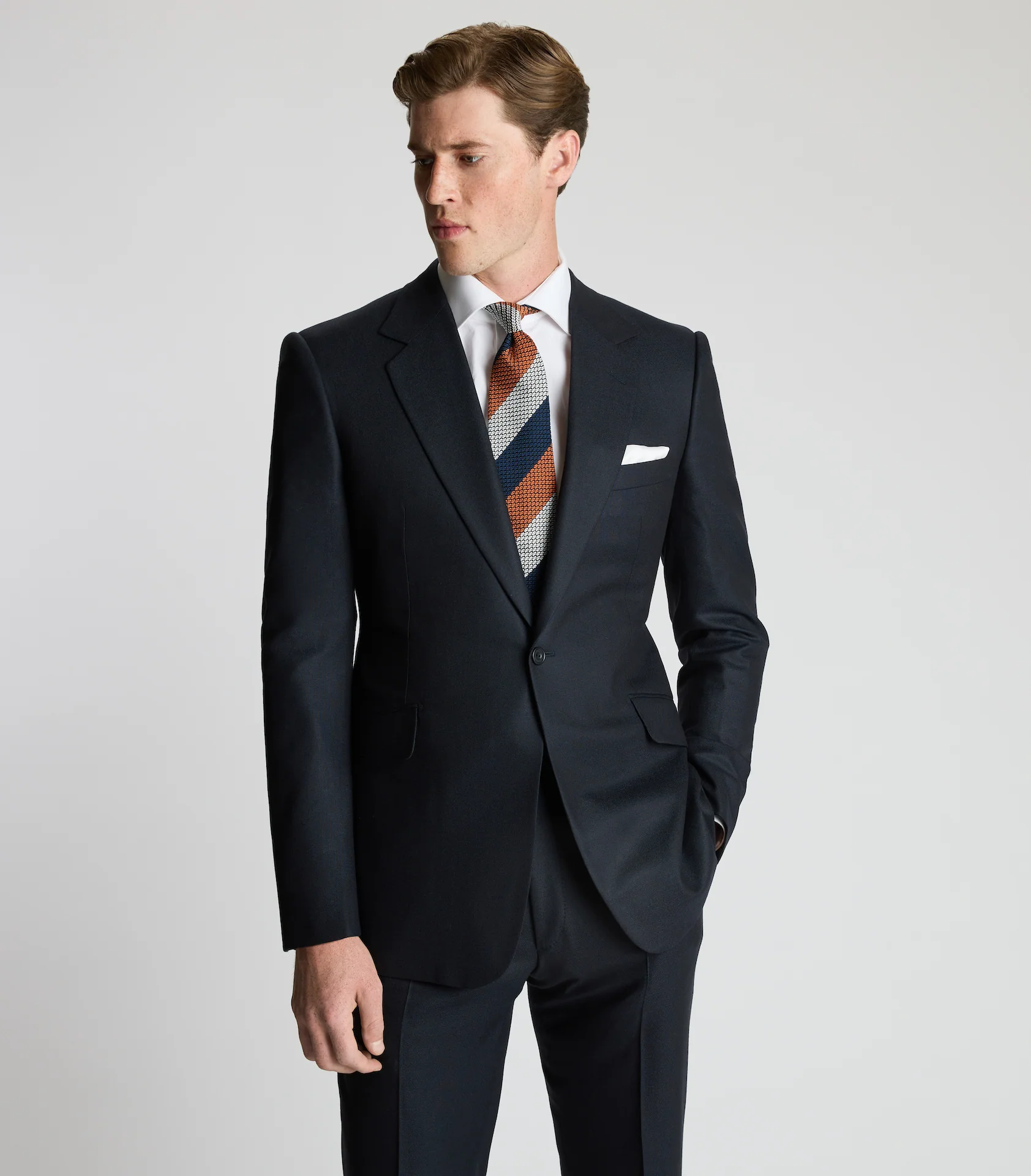 Navy Six-Ply Panama Single Breasted Suit - Image 3