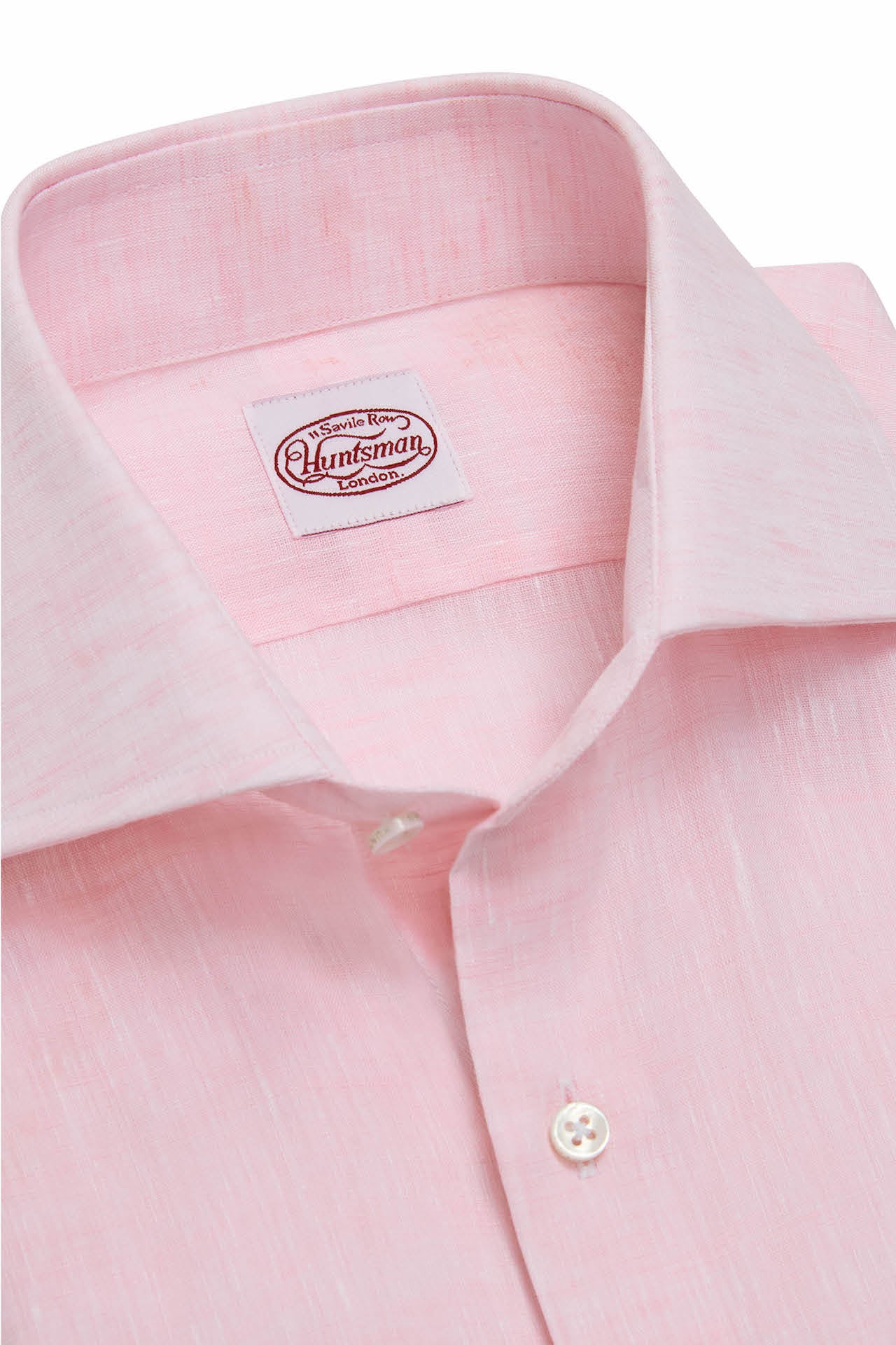 Pink Linen Single Cuff Shirt - Image 2