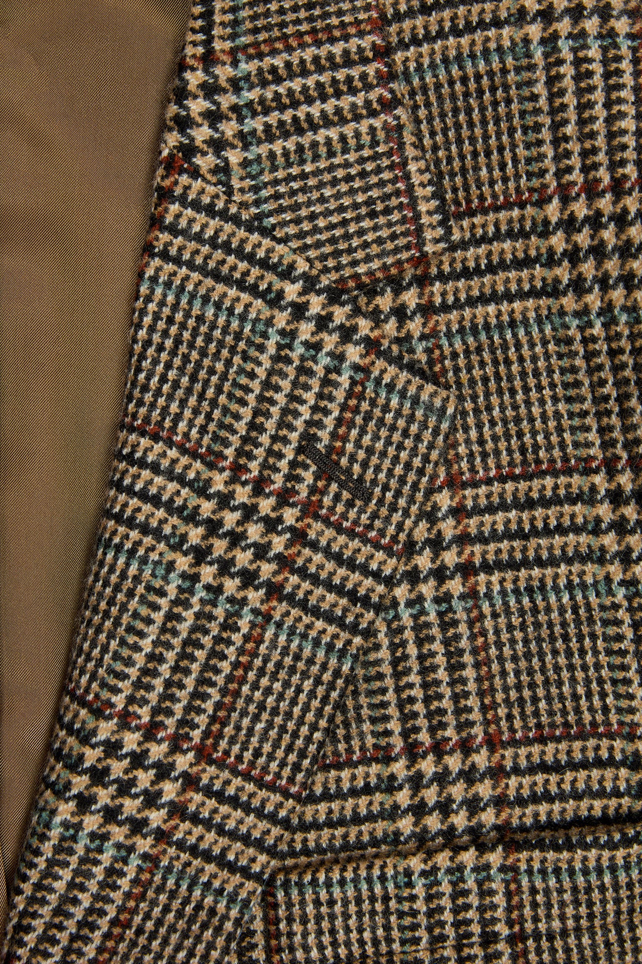 Rust/Green/Toffee Cashmere Glen Check Jacket - Image 3