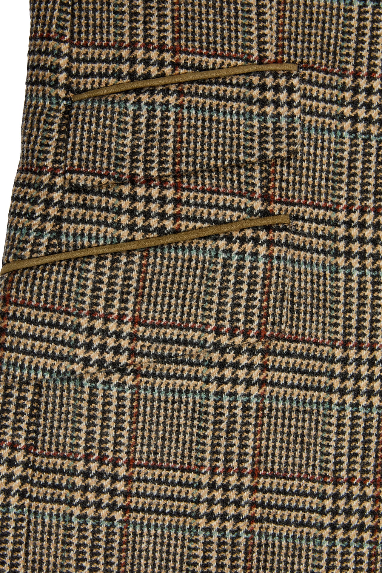 Rust/Green/Toffee Cashmere Glen Check Jacket - Image 5