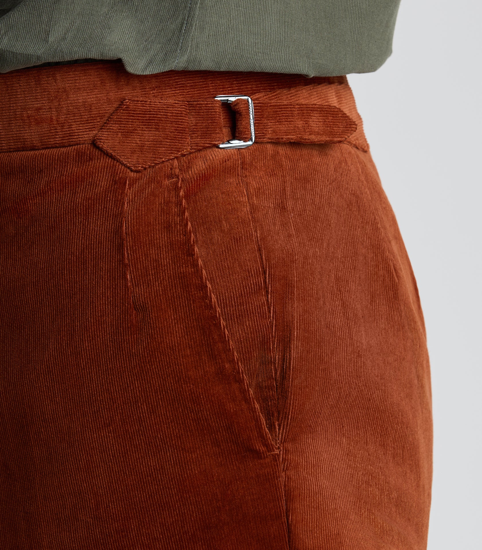 Rustic Orange Fine Cord Trousers - Image 3