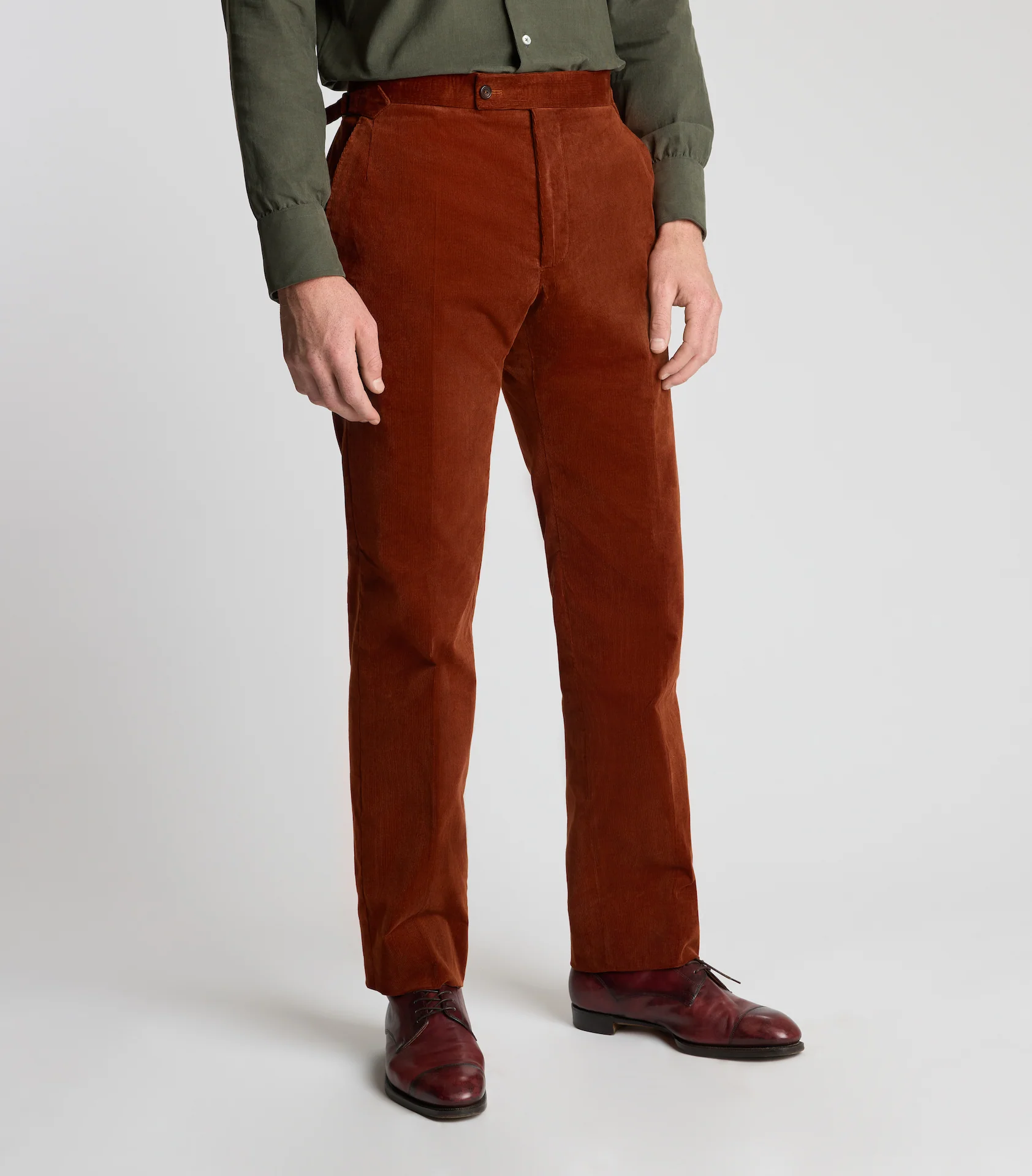 Rustic Orange Fine Cord Trousers - Image 4
