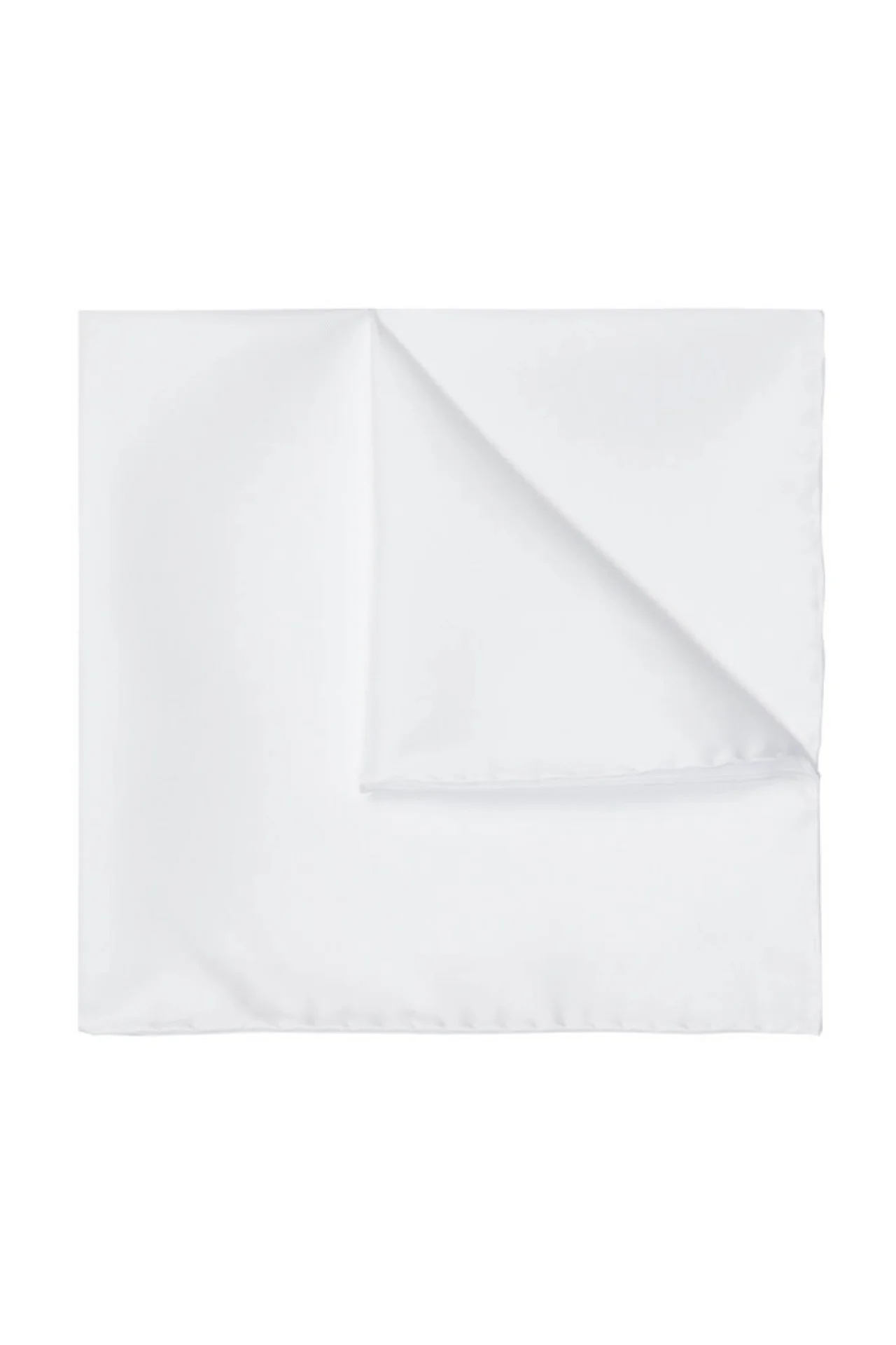 White Silk Pocket Square